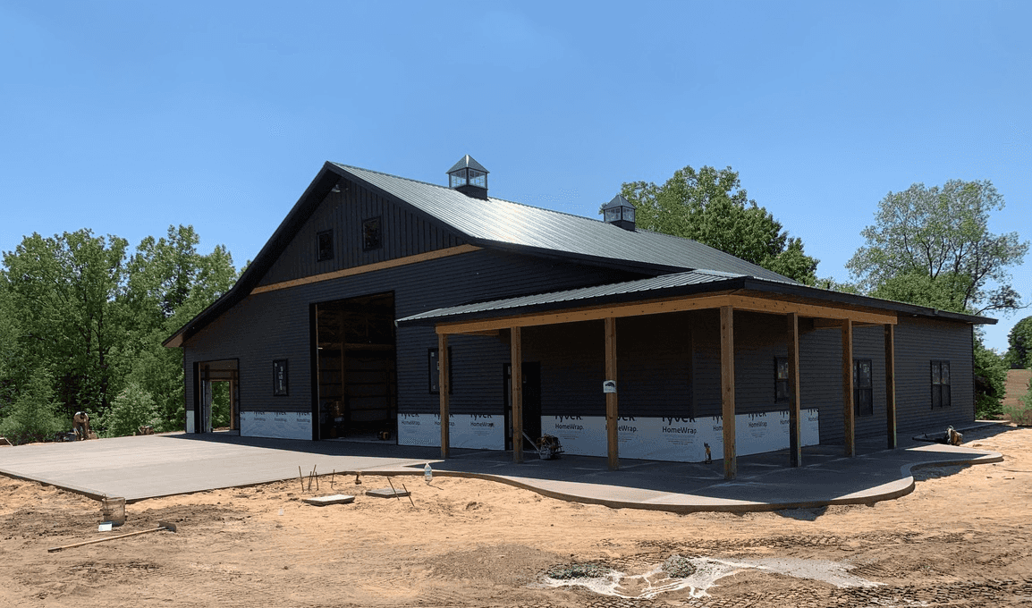 custom barn concrete