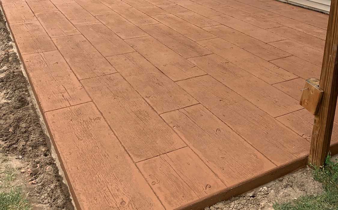 Custom wood stamp patio