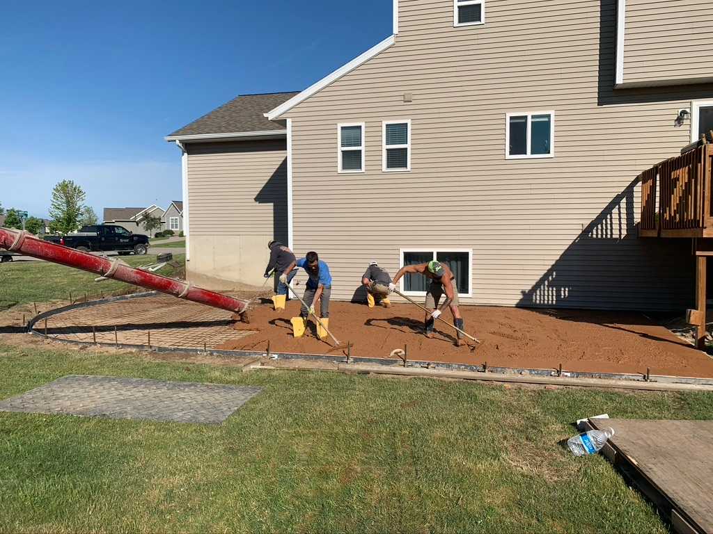 Custom wood stamp patio